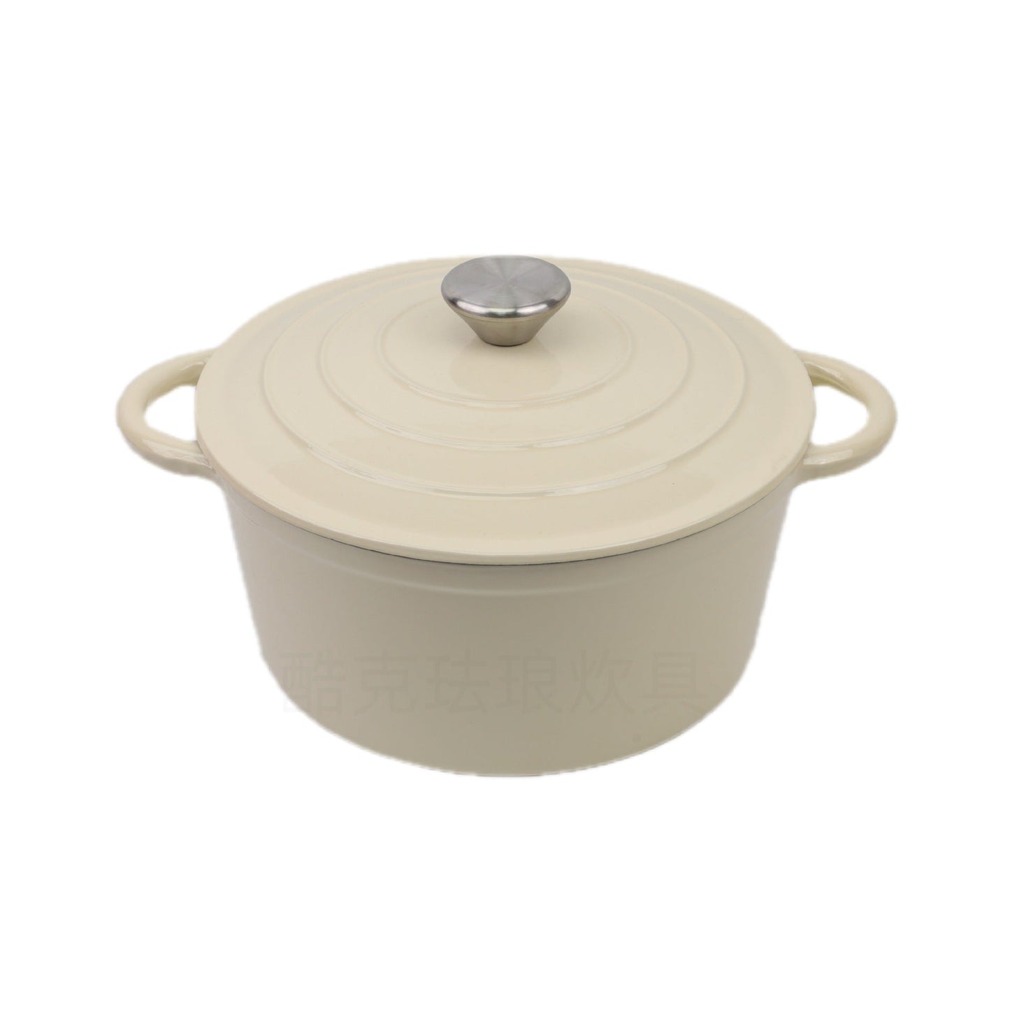 Non-coated Household Double-ear Enamel Pan Induction Cooker Universal Enamel Cast Iron Stew Pot-5