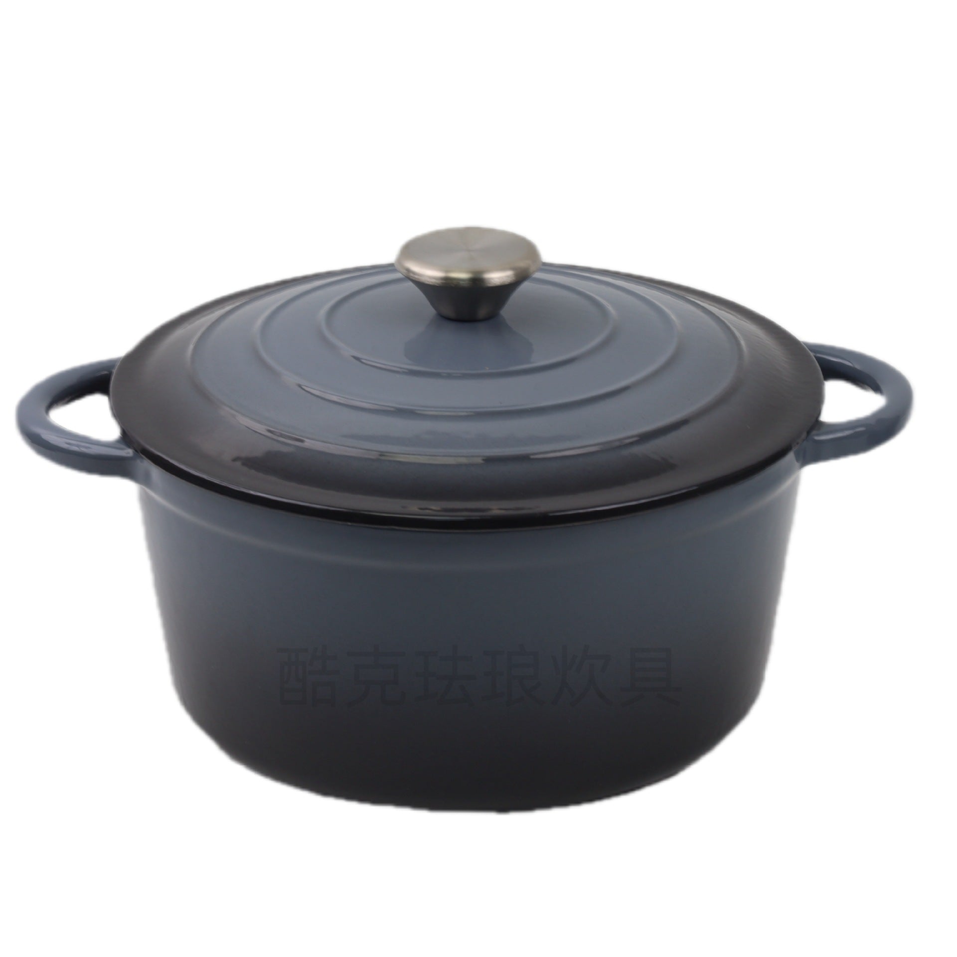 Non-coated Household Double-ear Enamel Pan Induction Cooker Universal Enamel Cast Iron Stew Pot-1