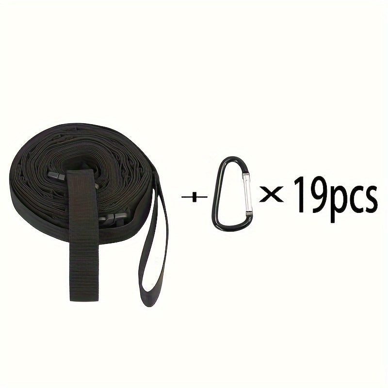 NNETM Camping Gear Storage Strap with 19 Buckles-2