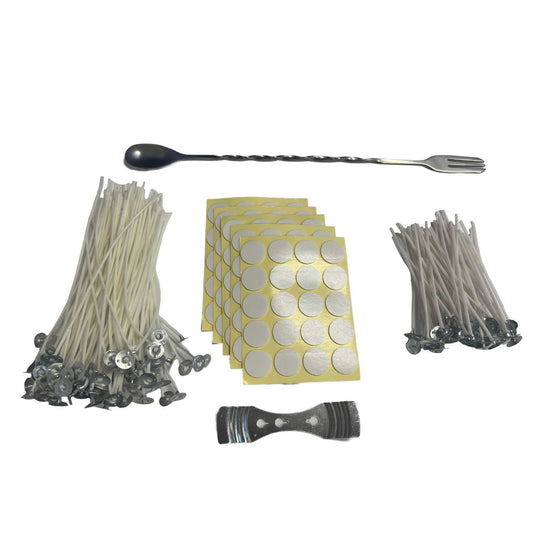 NNEDSZ DIY Candle Making Accessories - Metal Stirrer Wicks Stickers Wax Core-0