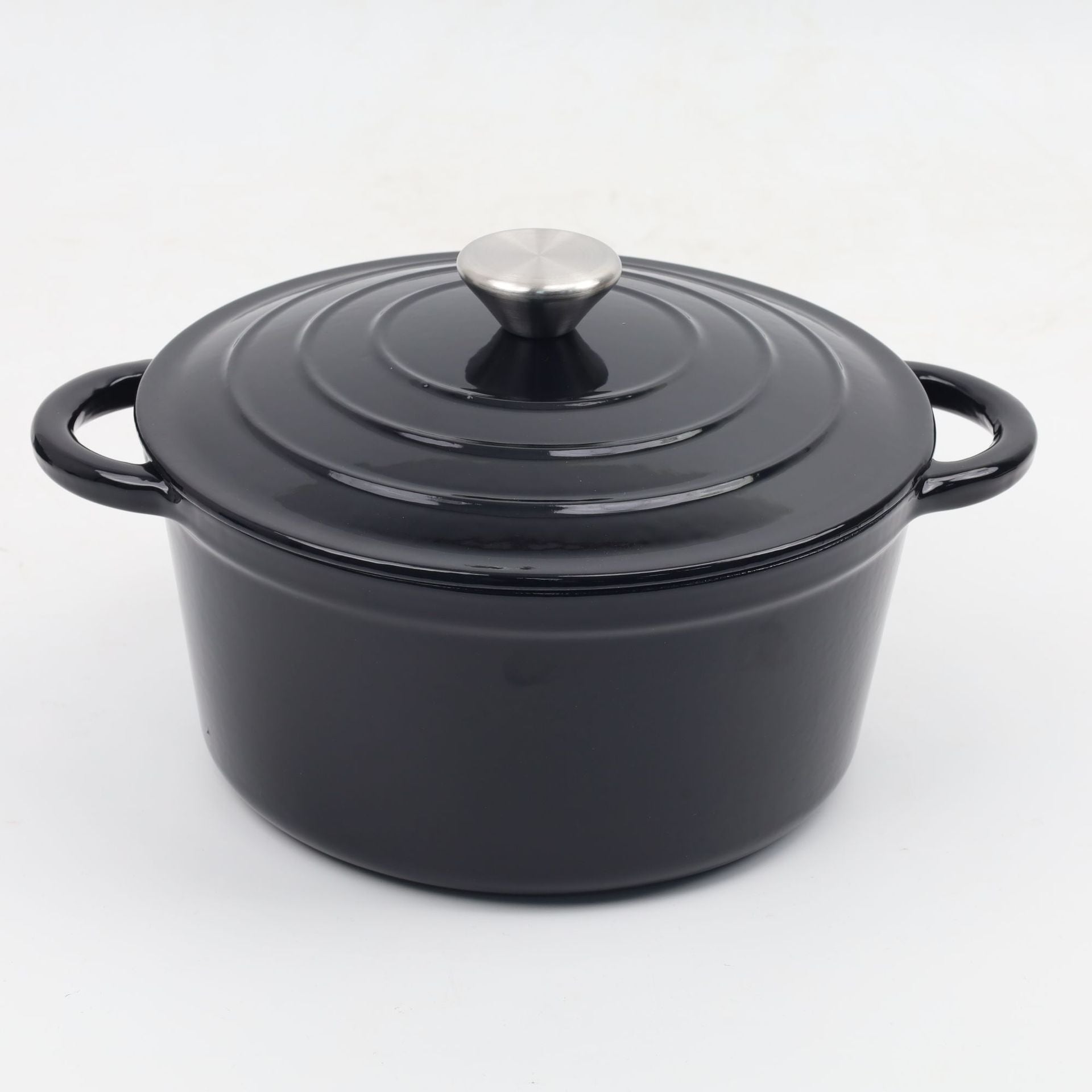 Non-coated Household Double-ear Enamel Pan Induction Cooker Universal Enamel Cast Iron Stew Pot-0