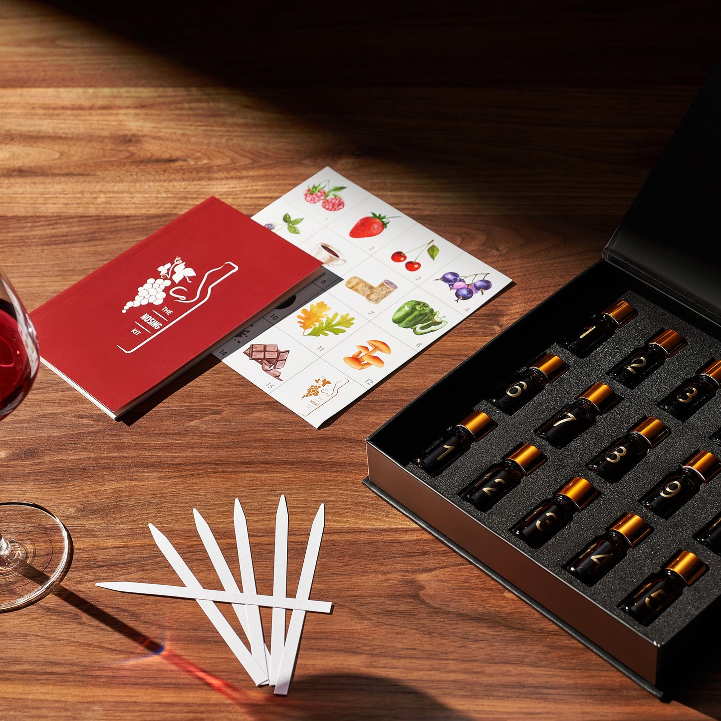Red Wine Aroma Kit, Tasting & Smelling Aroma Set for Red Wines, 15 Aromas, Training Educational Gift - Beginners & Sommelier Master, Book & Accessories Guide Included, Wine Game Gifts Holiday-1